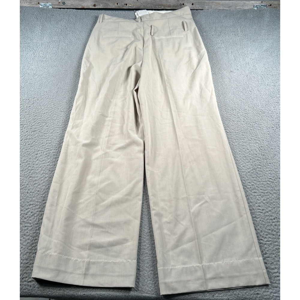 Mango Wide Leg Pants in Beige